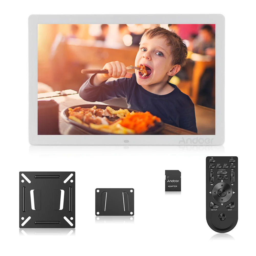 

Andoer 17 In LED Digital Picture Photo Frame 1920*1080 Resolution Digital Photo Album 1080P Advertising Machine Scroll Subtitle