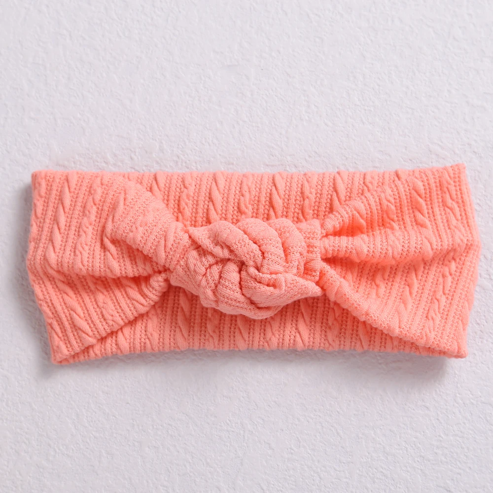 1pcs Waffle Cable Knit Knot Baby Headbands Newborn Baby Nylon Elastic Hairbands Ribbed Headband Baby Hair Accessories accessoriesbaby easter  Baby Accessories