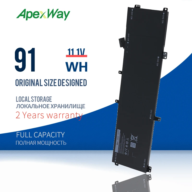 Apexway 245RR 91Wh 11 1 В Аккумулятор для ноутбука Dell XPS 15 9530 9535 серии Precision M3800 TOTRM H76MV Y758W 7D1WJ |