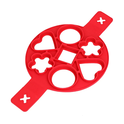 Square-hearts Силиконовые Блинные антипригарные инструменты для приготовления пищи в форме сердца блинница для приготовления яиц кухонная форма для выпечки яиц кухонные аксессуары - Цвет: Square-hearts