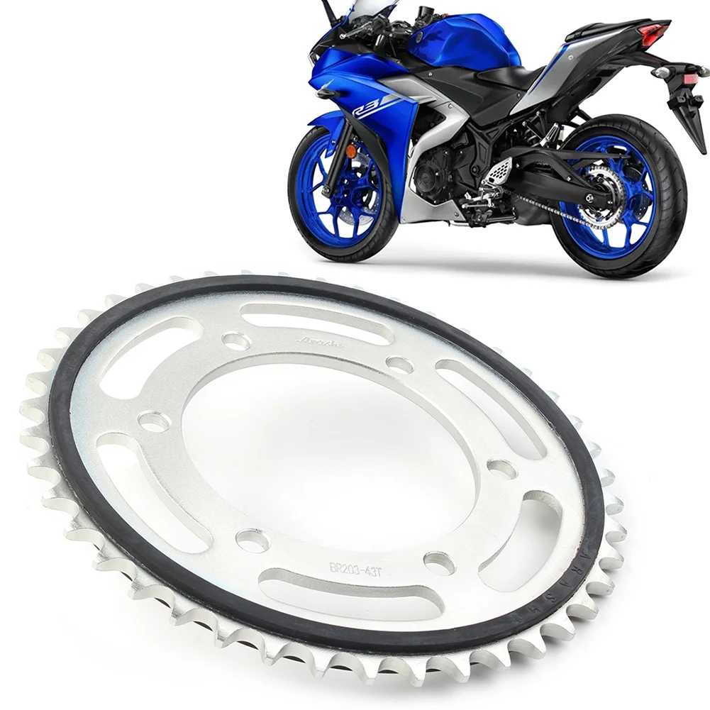 1Pcs Motorcycle Engine Chain Drive Rear Sprocket 43TFor Yamaha YZF R3