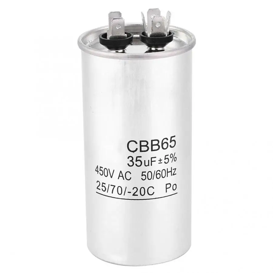 CBB65A 450V 35 мкФ конденсатор алюминиевая фольга Кондиционер Запуск конденсатора регулятор двигателя