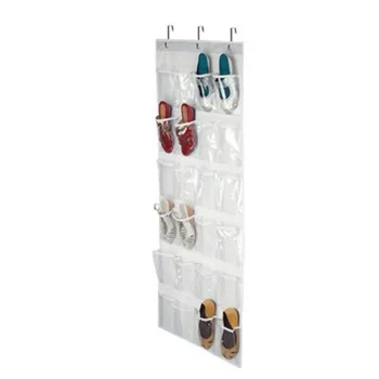 

New Closet Shoes 24Pocket Over The Door Hanging Organizer Holder Storage Rack