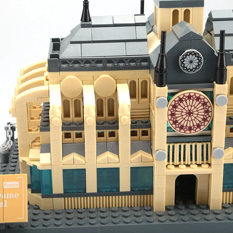 

Wange 5210 World Architecture Notre Dame Small Particles Assembled Children'S Educational DIY Building Blocks Toy