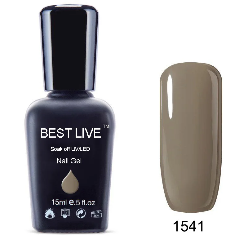 BEST LIVE 15 мл красивый Очаровательный Цвет УФ-гель для ногтей замачиваемый УФ-гель для ногтей УФ и светодиодный гель для ногтей сухие ногти - Цвет: 1541