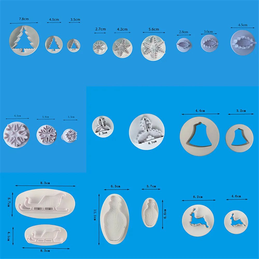 Hot 9 models of 22 Christmas series Cake Molds Fondant Tools Cookie Cutter Biscuit Mould Baking Sugarcraft Mold02