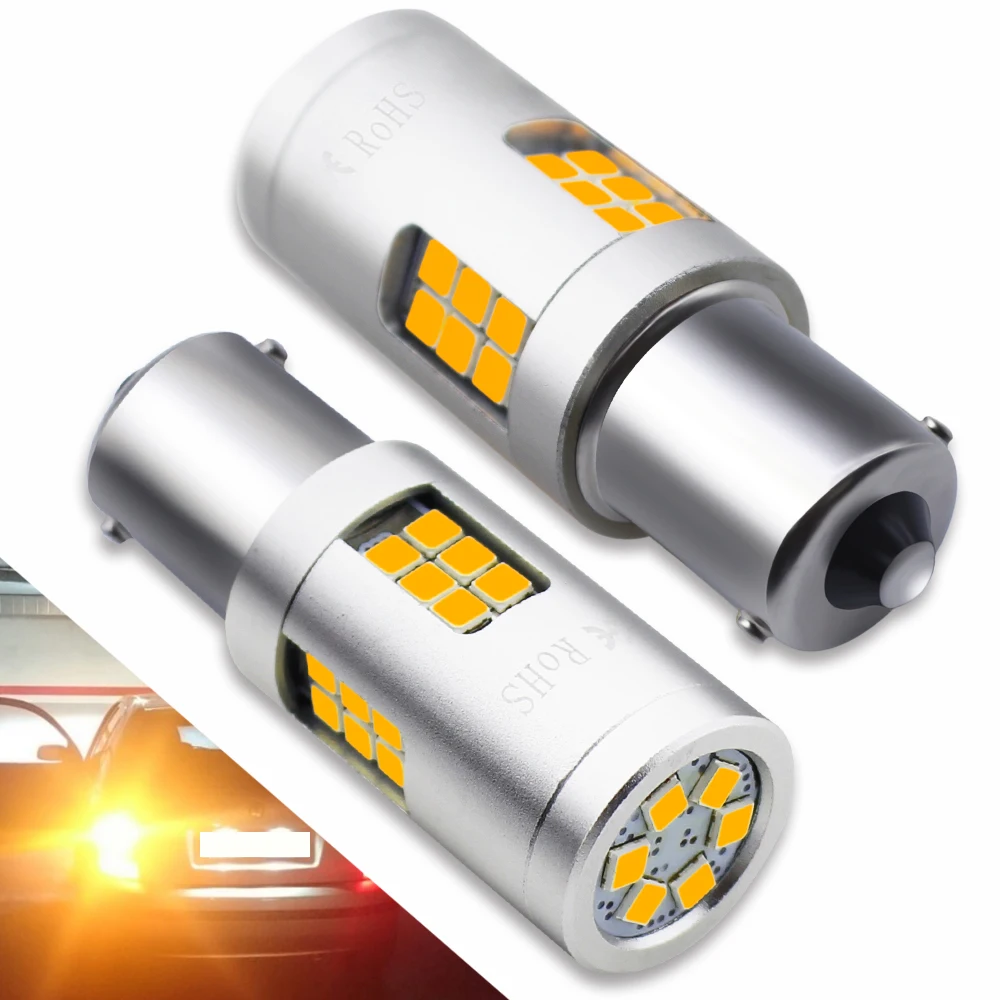 

2pcs 9-30V 1156 BA15S P21W LED 3030 SMD 30 LED Bulbs 20W Amber Yellow for Car Auto Turn Signal Backup Reverse Tail Lights Lamp