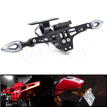 

Motorcycle License Plate Bracket Licence Plate Holder Frame Number Plate For YAMAHA R1 2005 2006 KAWASAKI Z1000 Z800 Z750 KTM