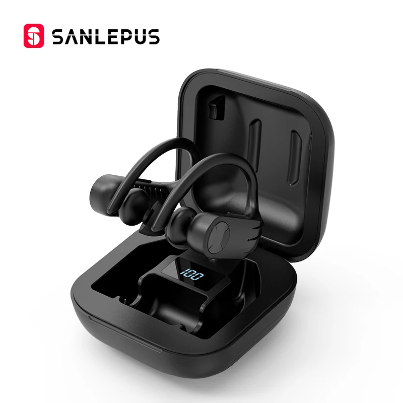 SANLEPUS беспроводные наушники Bluetooth 5,0 TWS светодиодный дисплей гарнитура с микрофоном стерео наушники для всех телефонов Xiaomi - Цвет: TD08 With Led