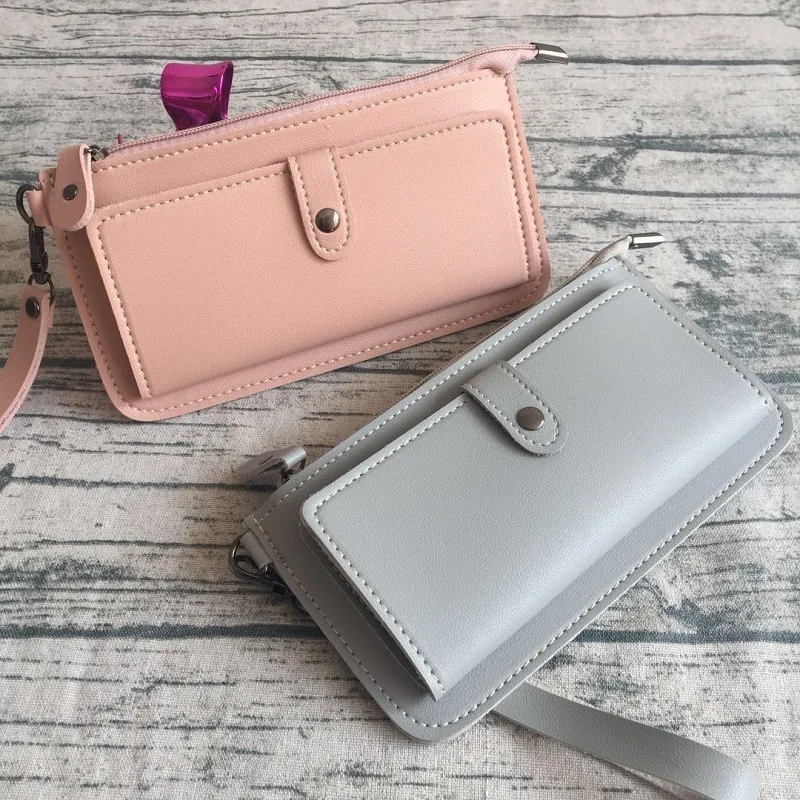 

TS Long Students Hipster Change Card Bit More Multi-functional Two-fold Wallet Clutch Bag