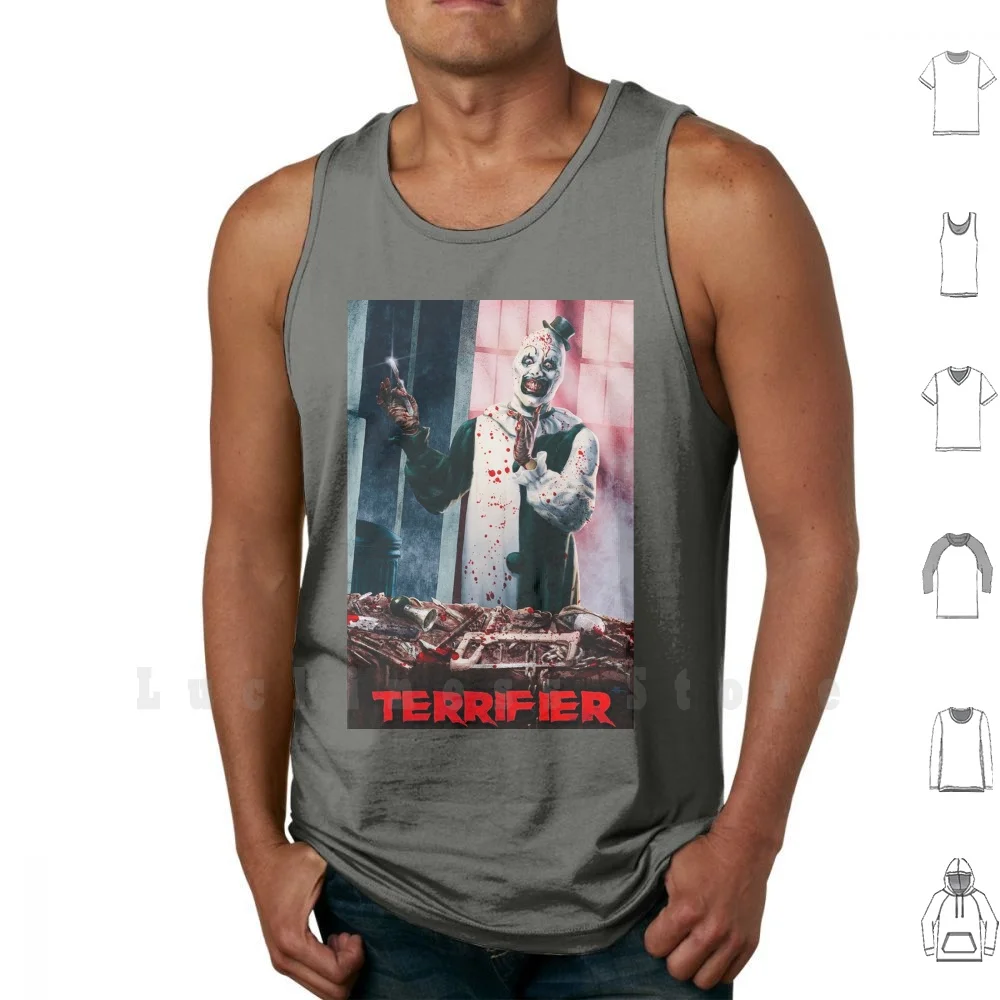 Terrifier Horror Movie Art Canotte Gilet Senza Maniche Terrifier Film Horror Spaventoso Halloween Clown Clown Art The Clown