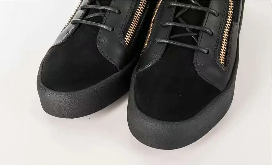 Новинка; мужские кроссовки; замшевые черные туфли с высоким берцем; мужские туфли на плоской подошве на молнии со шнуровкой и круглым носком в стиле хип-хоп; Masculino; дизайнерская мужская обувь