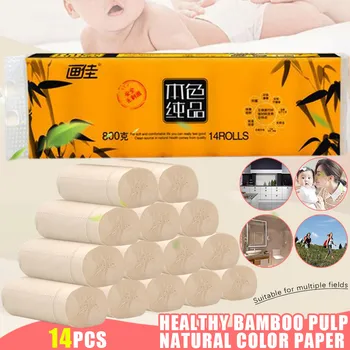 

14pcs Roll Toilet Paper Tissue Paper Rolls 5 Layer Thickened Household disposable paper towels cleansing wipes Carta igienica