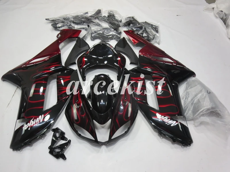4 подарки ABS мотоцикл Полный обтекатели комплект подходит для Kawasaki ZX6R 2007 2008 ZX-6R 07 08 ниндзя 636 Кузов Набор черный