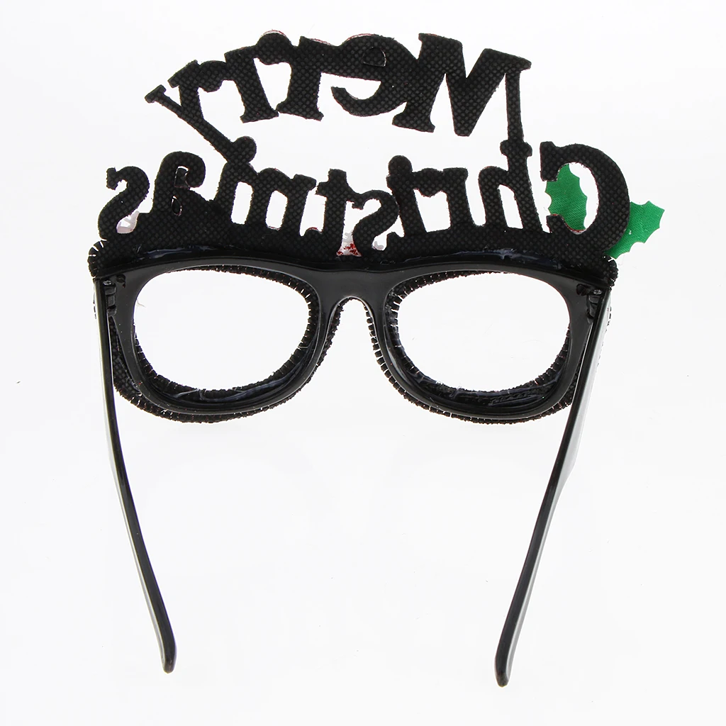 Glitter Merry Christmas Snowflake Sunglasses Novelty Glasses Xmas Party Favors for Parties and Christmas Kids and Adults