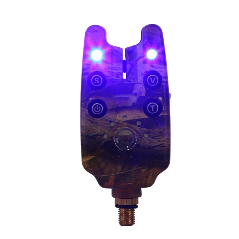

Blue Light Adjustable Tone Volume Sensitivity Alarm Waterproof Fishin Printed Camouflage Fishing Bite GMT601