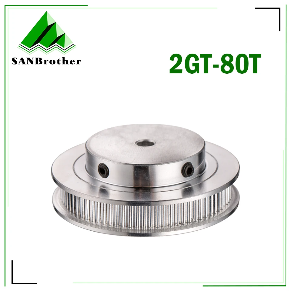 80 teeth GT2 Timing Pulley Bore 5mm 6.35mm 7mm 8mm 10mm 12mm 14mm for belt width 6/10mm used in linear 2GT pulley 80Teeth 80T