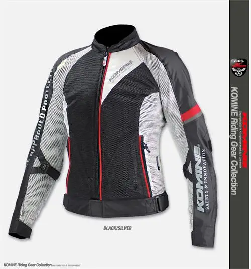 Komine JK-098 крутая сетчатая куртка для мотокросса ATV MTB BMX для внедорожного велосипеда - Цвет: Black Red White