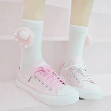 Длинные носки японский сплошной цвет милый 3D стереоскопический коготь Лолита мультфильм плюшевые носки женские милые носки Лолита корейский