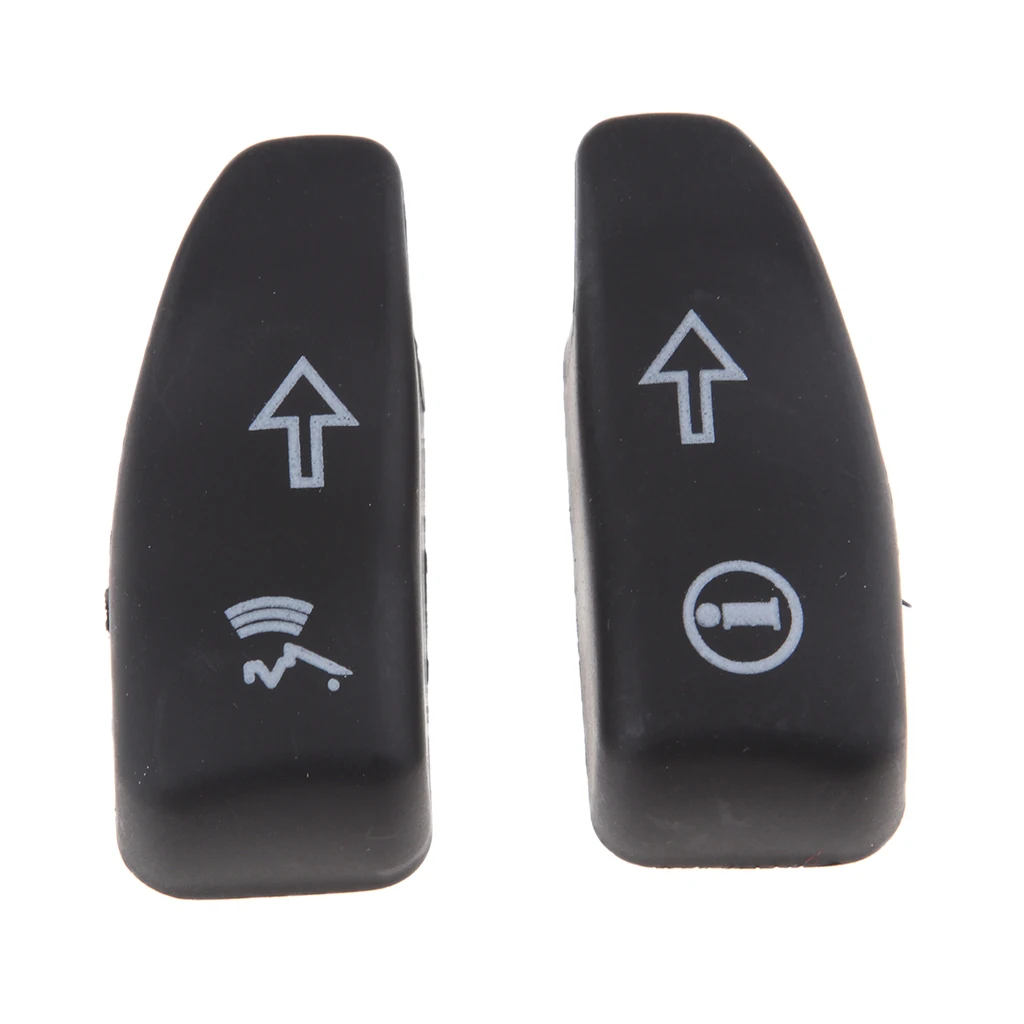 Black Hand Control Switch Housing Cover Cap Set For 2014-2018 Harley Touring