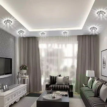 

Modern Crystal LED Fixture Lotus Pendant Lamp Chandelier Decor 5W