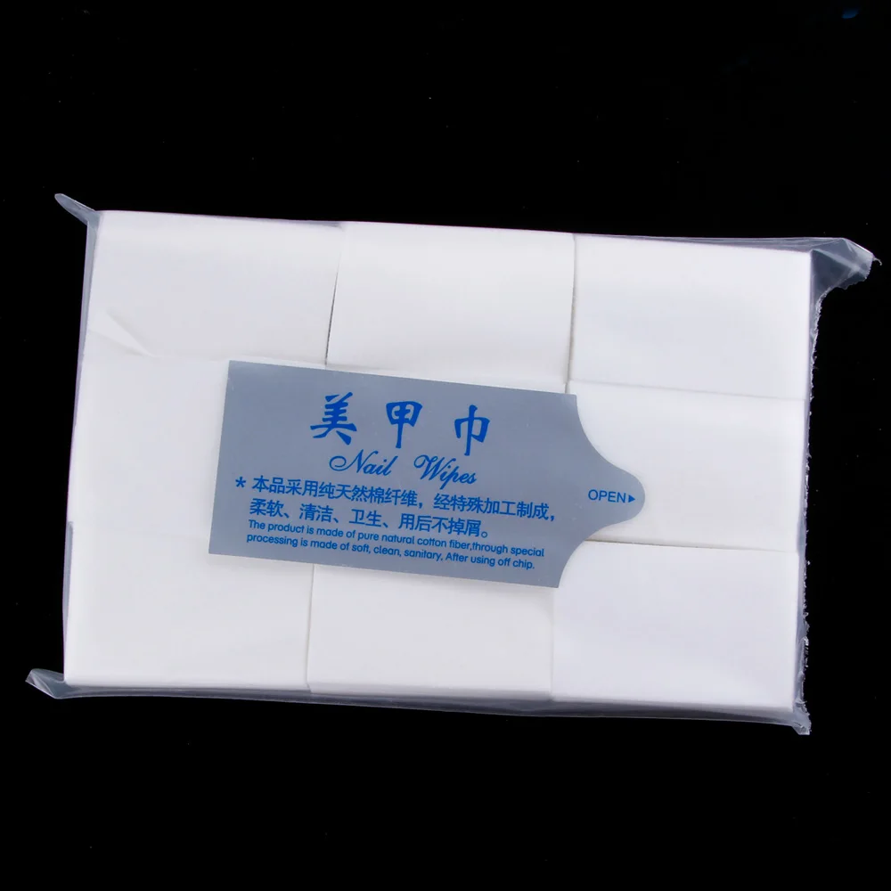 900PCS/Lot Lint-Free Nails Napkins UV Gel Polish Remover Wipes 100% Cotton Nail Art Tools nail polish remover,nail gel remover,nail polish remover wipes,nail cotton pads,disposable nail pads
