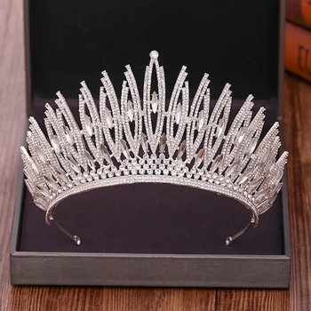 

Luxury Rhinestone Crystal Bride Crown Wedding Tiara Gold Diadem Tiaras For Women Wedding Crown Headpiece Bridal Hair Accessories
