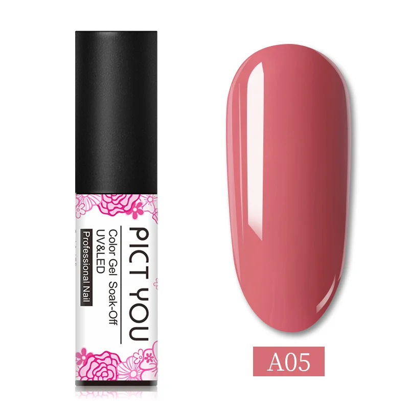 PICT YOU 5 мл Гель-лак для ногтей Полупостоянный гель uv Vernis светодиодный Гель-лак для маникюра впитывающийся Гибридный Гель-лак для ногтей - Цвет: A05