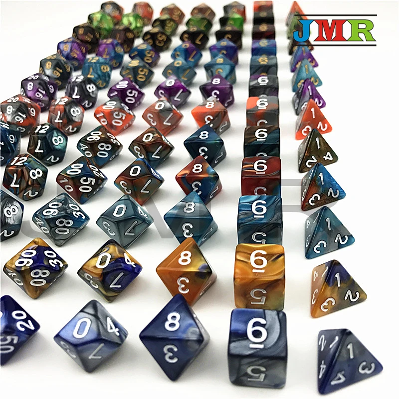 Желтый X фиолетовый цвет с белым номером игра для DND различные цвета эффект Rpg