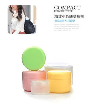 

10g / 20g / 50g / 100g travel cream lotion cosmetic container plastic empty cosmetic jar 1pc random color massage