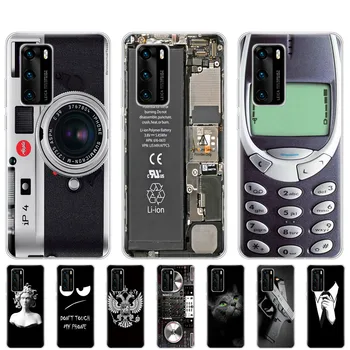 

case For Huawei P40 Case Soft Silicon TPU Phone Back cover for Huawei P40 Pro P40Pro P 40 Bumper Fundas Skin shockproof black