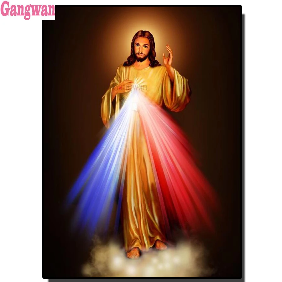 Divine Mercy Image Love Jesus Christ Motivational Art large diamond mosaic Diamond Embroidery daimond painting new Home Decor | Дом и сад