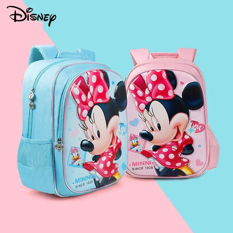 

Disney Children's Bags New Minnie Shoulder Bag Children's Backpack To Reduce Burden Cartoon Cute Schoolbag For Student Sm81044