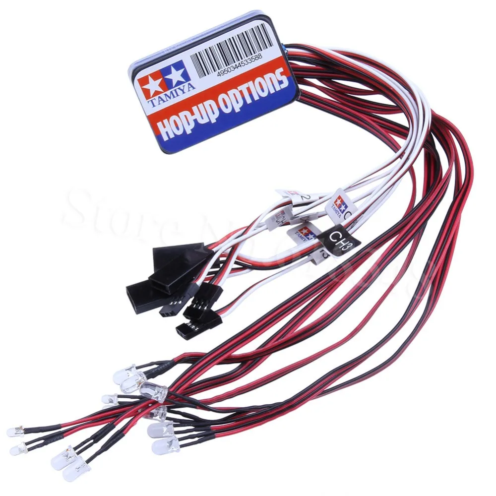 

12 LED Lighting System Kit Smart Simulation Lights 1/10 Drift On Road RC Car Yokomo Tamiya Hop-up options Remote Control