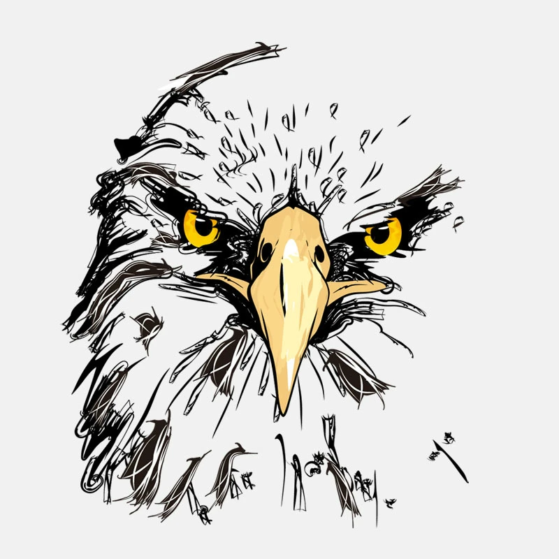 

DAWASARU Custom Sunscreen Waterproof Individual Fashion Decoration Eagle Eye Sharp Observation Decal PVC Car Sticker 13*16CM