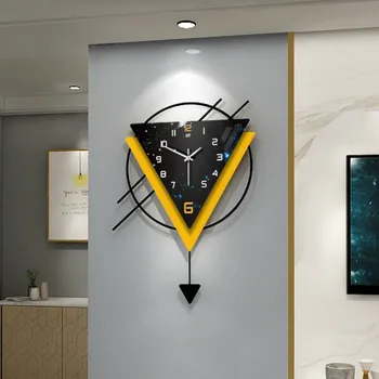 

Creative Nordic Wall Clock Simple Art Digital Large Living Room Pendule Metal Modern Design Wall Clock Zegar Home Decor DB60WC