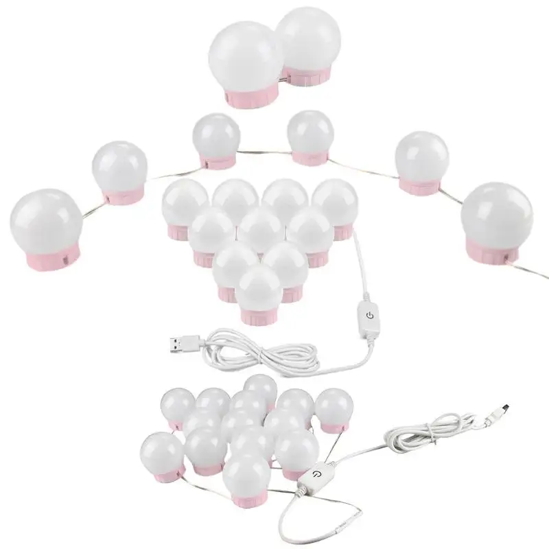 

2/6/10/14LED 5V USB Makeup Mirror Lamp Gradient Stepless Dimmable Bulbs