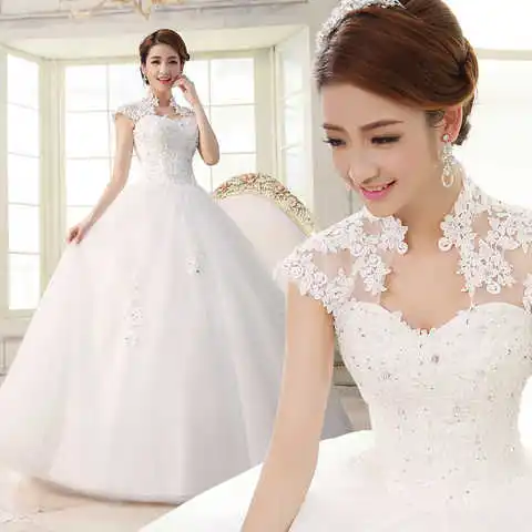 

New Arrival High Quality Ball Gown Wedding Dress Lace Applique