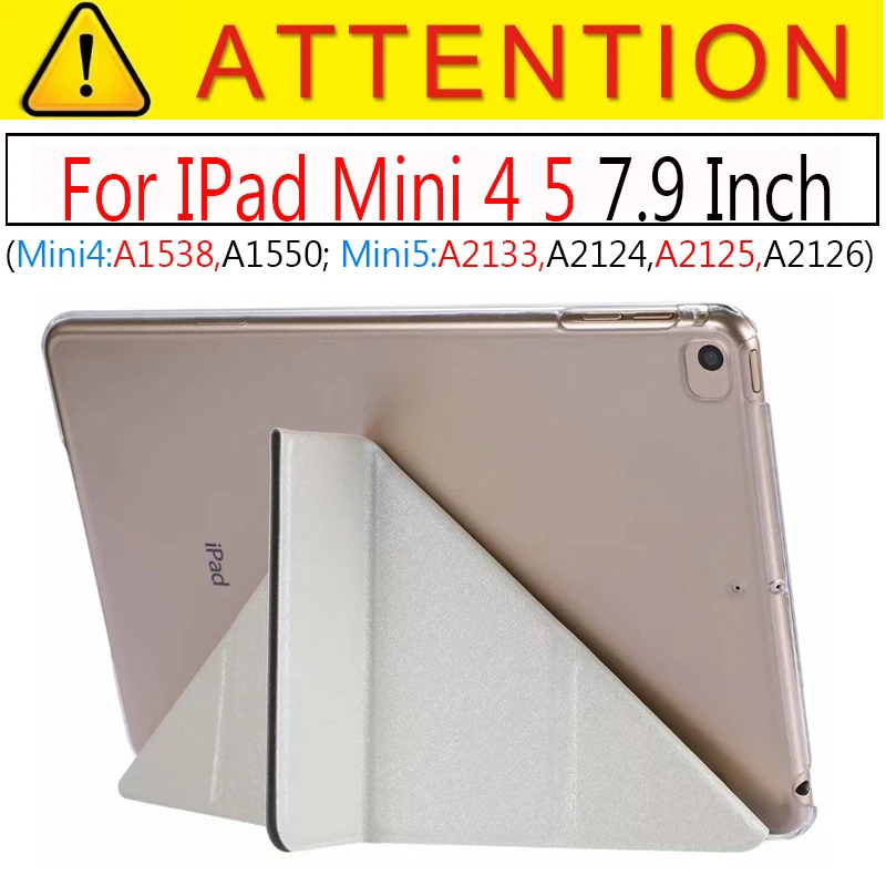 Mini 4 5 White Ультратонкий чехол для IPad Mini 1 2 3 чехол из искусственной кожи чехол-подставка эластичная кожа геометрический флип-чехол для Apple IPad Mini чехол Fundas - Цвет: Mini 4 5 White