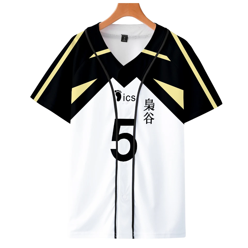 Футболка для косплея Haikyuu Akaashi Keiji Wakatoshi бейсбольная Униформа 3D куртка модная