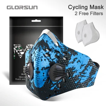 

Face mask fashion man cycling custom neoprene pm2.5 motorcycle bike air wholesale anti odor smog pollen Mouth masks Filter