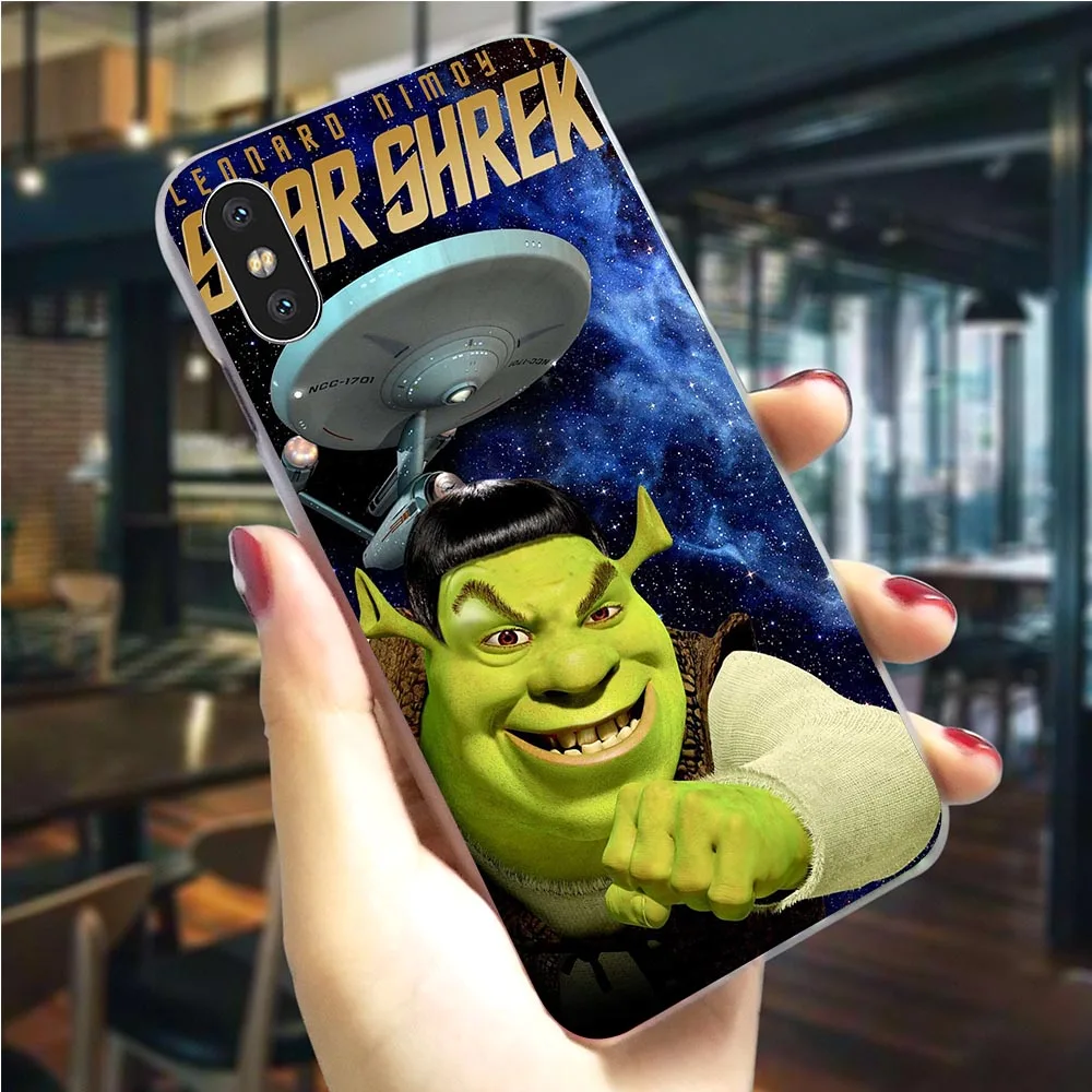 K2517510 Защитный зеленый чехол для телефона Shrek для iPhone XR 5 5S SE 6 6 S/6 6S Plus 7 8/7 8 Plus X XS Max жесткий чехол - Цвет: K2517510