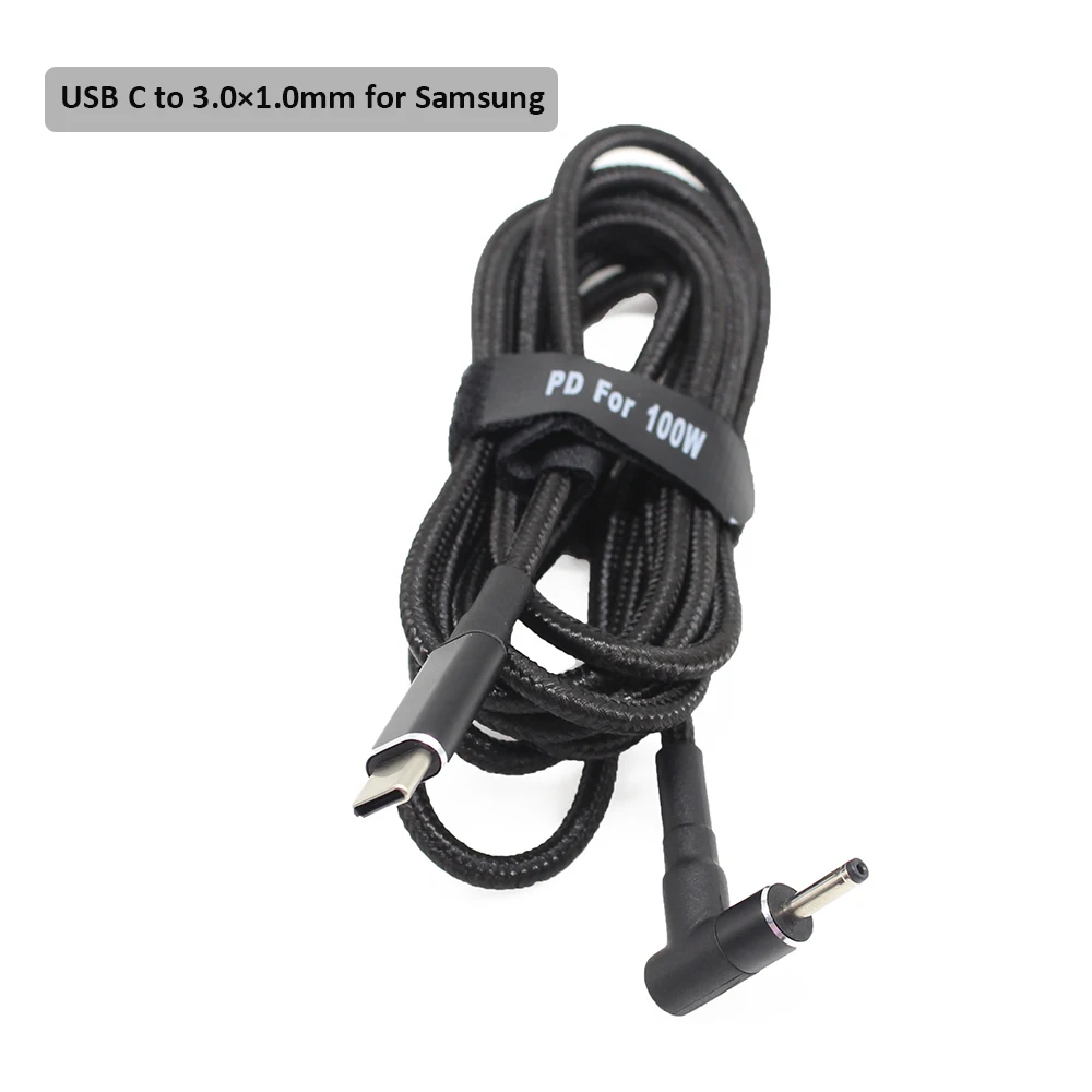 100W USB-C PD Charging Cable to 3.0X1.0mm 5.5 3.0mm Converter for Samsung 19V Laptop Power Adapter Description Image.This Product Can Be Found With The Tag Names Computer Cables Connecting, Computer Peripherals, PC Hardware Cables Adapters, Usb type c pd charging cable to