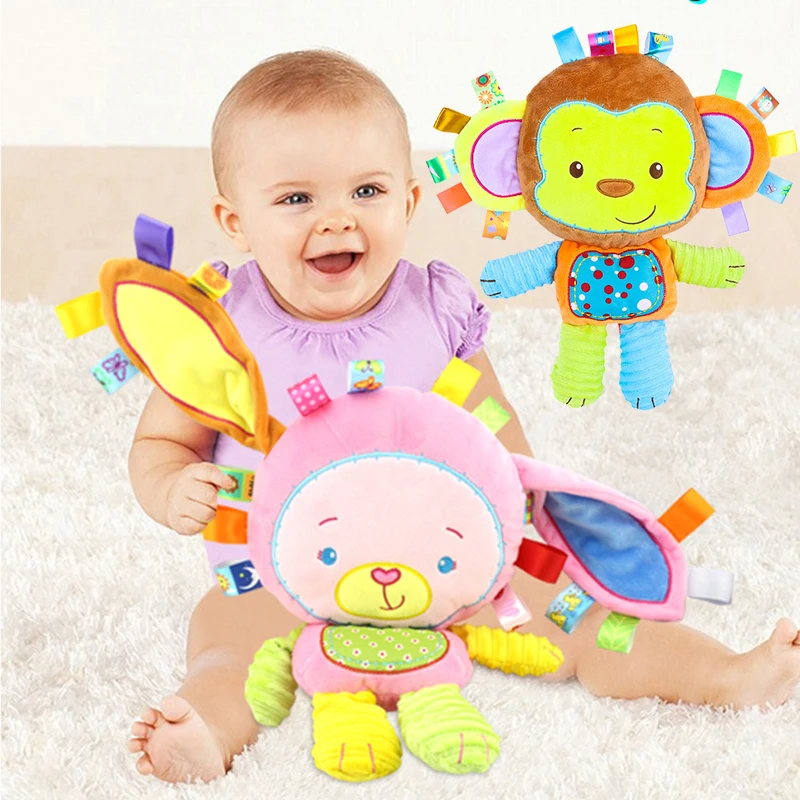 stuffed animals toys for toddler 0 6 12 24 36 months 1 years old infant plush dolls baby rattles stroller wind chimes boys girls Babys Comfort Products for Newborns Stuffed Animals Plush Toy Bed Bell Dolls Toddler Sensory Toys Infant Boy Girls 0-1 Years Old