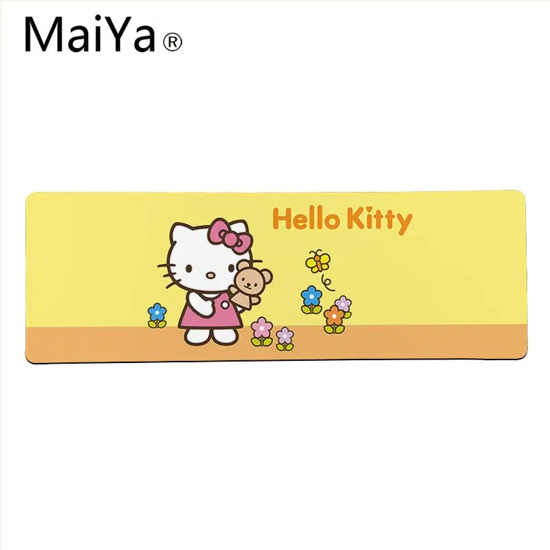 Maiya, высокое качество, милый удобный коврик для мыши hello kitty, игровой коврик для мыши,, большой коврик для мыши, клавиатура, коврик - Цвет: Lock Edge 40X90cm