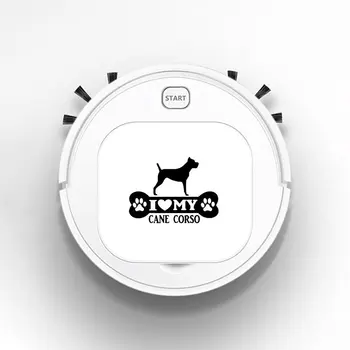 

1800Pa USB Smart Robot Rechargeable 3 in 1 Auto Smart Robot Strong Suction Sweeper Vacuum Cleaners I Love My Cane Corso Bone