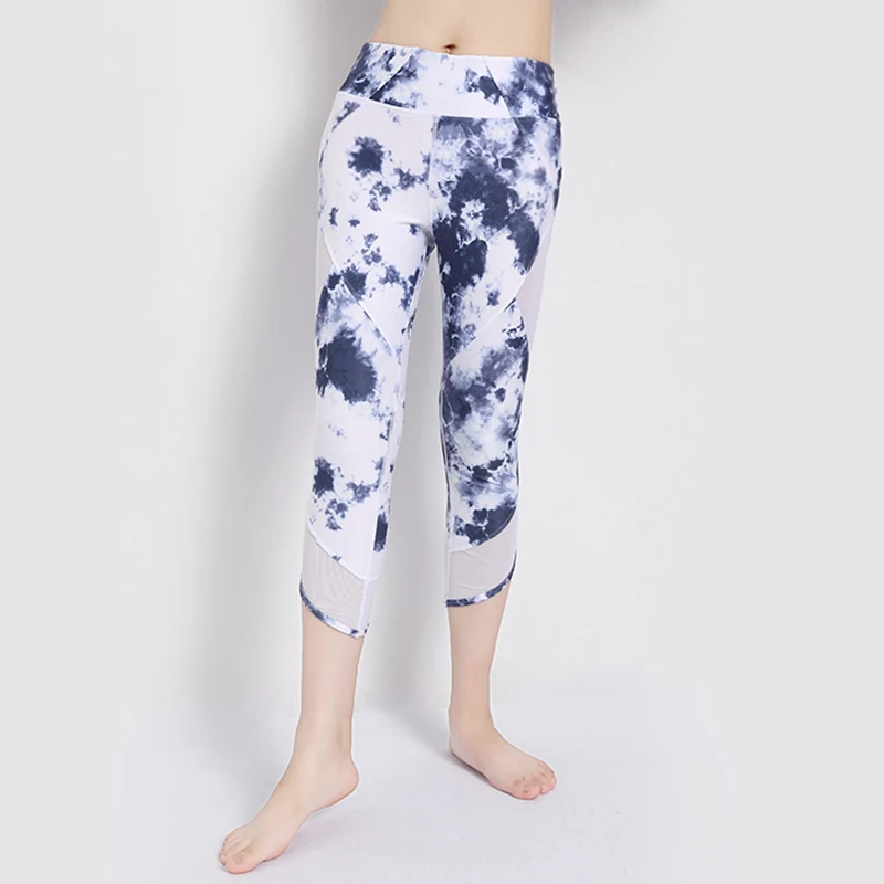 FlowerDance эластичные штаны для йоги женские спортивные бесшовные леггинсы Профессиональные штаны для бега йоги - Цвет: blue
