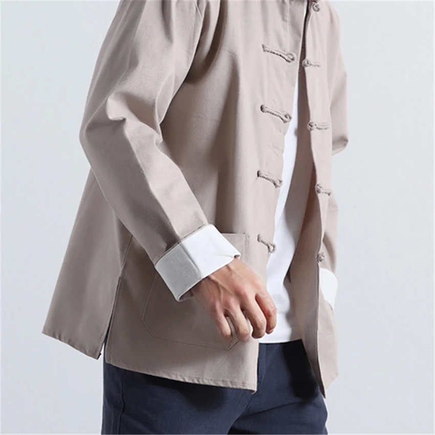 Chinese Shirt Men's Jacket Tangs Suit Wushu Festival Style Chinese Asian Clothes Tea Party Cheongsam Top Traditional China