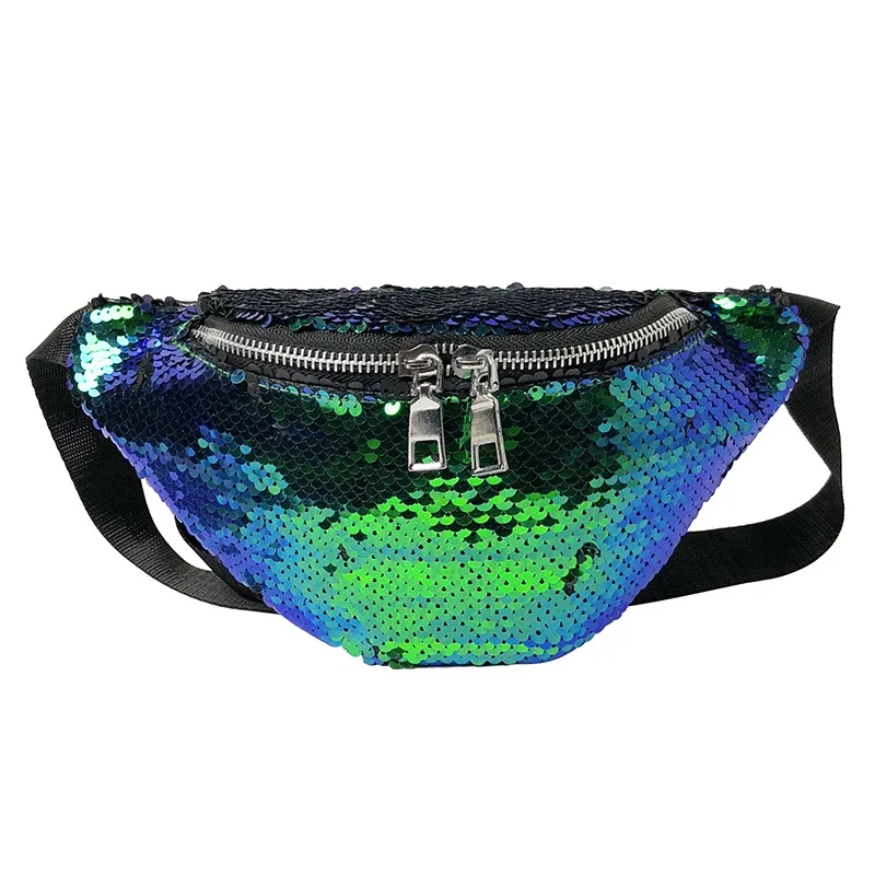 Miyahouse Новый Fanny Pack Русалка Блестки дамы талии модные спортивные использования Сияющий женский нагрудный карман для женщин Фанни пакеты