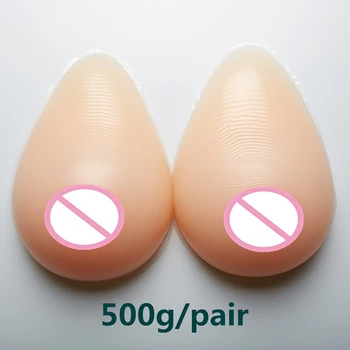 

500g/pair Silicone Fake Breast Forms Natural Adhesive Silicone False Fake Breasts Boobs Forms Enhancer Crossdresser